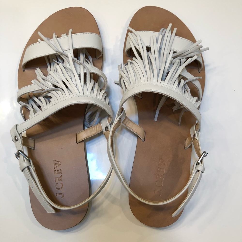 J Crew fringe sandals size 8